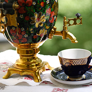 Russische Teekultur mit Samowar