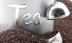 Teeaufbewahrung mit Etiketten