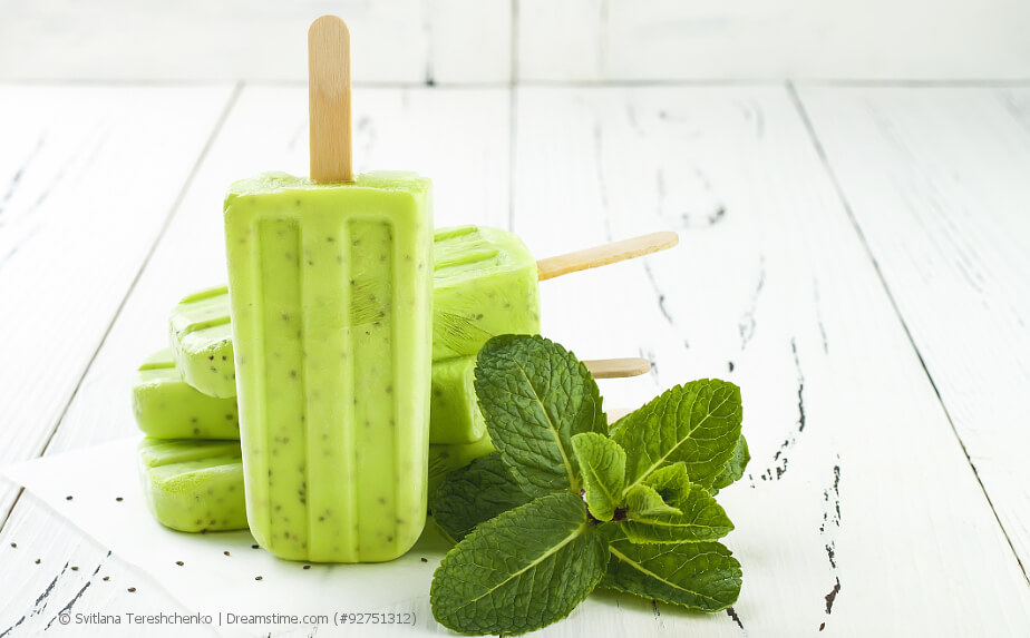 Matcha-Eis - kochen mit grünem Tee